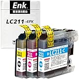LC211-(C/M/Y)【シアン・マゼンタ・イエローセット/計3本】 brother互換インク 残量表示あり 最新ICチップ搭載 国内梱包検品済み 【Enk】製 対応機種:MFC-J997DN、DCP-J963N、DCP-J562N、DCP-J968N、DCP-J767N、DCP-J567N、MFC-J880など