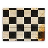 Checkered and Rusty – Vintage Distressed Finish Lineフラグ壁アートプリント 16x20 CAR0000018PLK16X20XXX