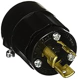 Leviton 4720-B 15 Amp, 125 Volt, NEMA L5-15P, 2P, 3W, Locking Plug, Industrial Grade, Grounding, All