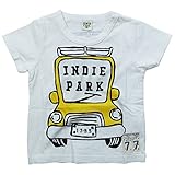 《初夏盛夏対応》INDIE PARK(インディーパーク) 天竺クルマ半袖Tシャツ 110cm/オフシロ NO.IN-173806