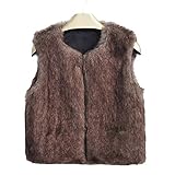 ユニセックスベビーFaux Fur Vest Warmノースリーブジャケット US サイズ: S カラー: ブラウン