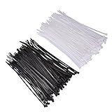 Dxg 200 Pcs Zip Ties 4 Inch Self-locking Nylon Cable Ties in Black and White [並行輸入品]