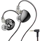 TRN MT5 イヤモニ 有線 イヤホン LCP振動板 N52デュアルチャンバー ダイナミックドライバ HiFi モニターイヤホン ハイレゾ イヤフォン 金属ハウジング ISO&Android対応 QDC脱着式ケーブル 3.5mmジャック マイク無し