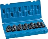 Grey Pneumatic 1298HC 0.38 in. Drive 13 Pc. Combo Hex Driver Sae, Metric Set