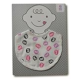 めんぷます田赤ちゃんのガーゼ前かけ ありがとう! (ピンク)約22×29cm 綿100%日本製