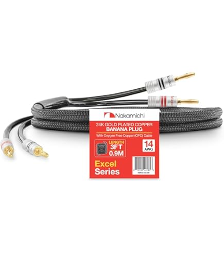 Amazon | MOGAMI 3104 2本ペア ロジウムバナナプラグ付 スピーカー