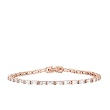 PAVOI 14K Gold Plated CZ Tennis Bracelet for Women | Classic Emerald Cut Simulated Diamond Bracelet