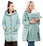 Sweet Mommy 抱っこ対応 ママコート マタニティ かるかわ キルティング 高機能ダッカー付き 大きいサイズ 丸みフード 日本製クリップ エルゴカバー ベビーカーカバー フットマフ 選べる 撥