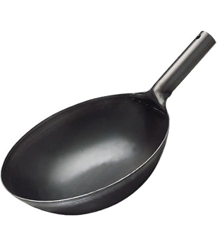Amazon｜山田工業所 北京鍋 鉄製 45cm 打出し 板厚1.2mm｜中華鍋