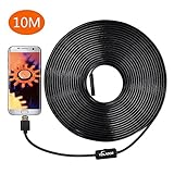 Volador USB内視鏡 スネークカメラ HD 200万画素 10mホース IP67防水仕様 USBポート2in1 先端にLEDライトを搭載 8.5mmレンズ Android4.0以上とPC対応