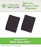 2 Shop Vac Foam Filter Sleeves Designed To Fit Most Shop-Vac Wet / Dry Vacuums, Compare To Part # 90