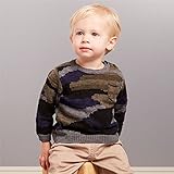 【dave&bella(デイブ・ベラ)】【秋冬/セーター】　迷彩柄　長袖ニットセーター　プルオーバー 　胸ポケット有　ラウンドネック　70cm/80cm/90cm/100cm/110cm/120cm【