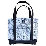 KILLYEDNA(キリーエドナ)トートバッグMサイズ・ブルーフラワー(ヴィンテージプリント)