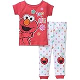 Ame Sesame Street Baby Girl 's 12か月Too Cute Elmoコットンパジャマセット