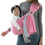 WANYI スリング ベビー スリング 新生児 多機能 抱っこひも 新生児 ベビーキャリア 軽い 軽量 新生児から3歳頃ま で使えるベビースリング　出産祝いにも,　抱っこひも新生児 (ピンク)