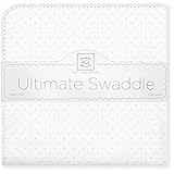 SwaddleDesigns Ultimate Swaddle Blanket, Made in USA, Premium Cotton Flannel, Pastel Pink Classic Po