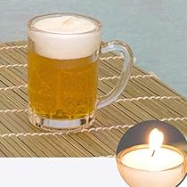 生ビール・ジョッキロウソク　大 Amazon｜【本物そっくり】ローソク 生ビール ジョッキ ろうそく