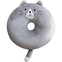 Amazon.co.jp: 円座クッション ドーナツ型 座布団 腰当 猫 ねこちゃん