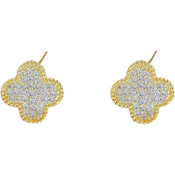 Amazon | クローバー ピアス 四葉 マザーオブパール アクセサリー