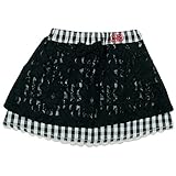 CHILD CHAMP(チャイルド チャンプ) レース×ギンガム格子スカート 80cm /ブラック NO.C-86151405