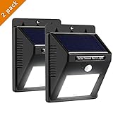 URAQT 16LEDソーラーライト ワイヤレス人感センサーライト 屋外照明 玄関先 庭先などに対応 夜間自動点灯 2点セット