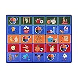 Joy Carpets Kid Essentials Early Childhood Healthy Choices Rug Multicolored 5'4 x 7'8 [並行輸入品]