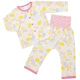 ベビーパジャマ[enfant pur]女の子|女児|子供用レモン|お花柄長袖パジャマ上下セット 80cm ピンク