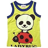 《初夏盛夏対応》 GARACH(ギャラッチ) 天竺テントウムシPANDAタンクトップ 80cm /Ye NO.AH-1621101