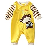 女の赤ちゃんの男の子の猿の睡眠とロンパース新生児のワンピースのスーツをプレイ