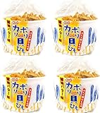 カリポリ 貝ひも ホタテ 醤油バター お菓子 おつまみ 珍味 津軽海峡 正油 醬油 青森 帆立 スナック アラコウ水産 40g 4袋 (醤油4)