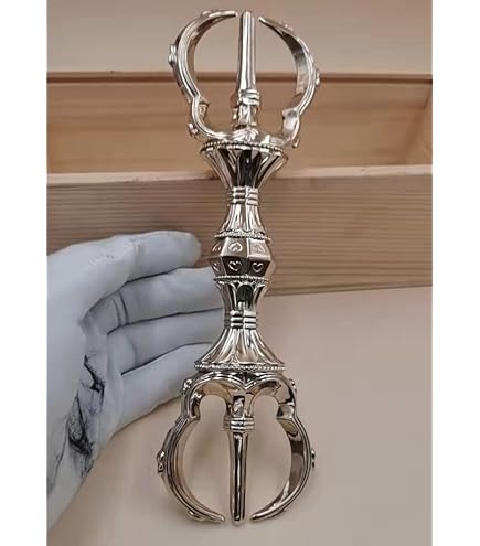 Amazon｜五鈷杵 密教法具 金剛杵 長さ23cm 法具 仏具 神具 真鍮