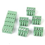 SODIAL 5ピース 4-ピンコネクタ ネジ端子付き PCBマウンティングDT