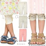 (ラポシェビスキュイ) La poche biscuit 初夏'16/レーシージャガードット柄6分丈レギンス 120 ピンク