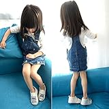 M.Z.L　韓国スタイル子供服　ワンピース キッズワンピース 女の子ストラップワンピ ストラップフリルドレス ノーズリープ　100cm/110cm/120cm/130cm/140cm (100cm)
