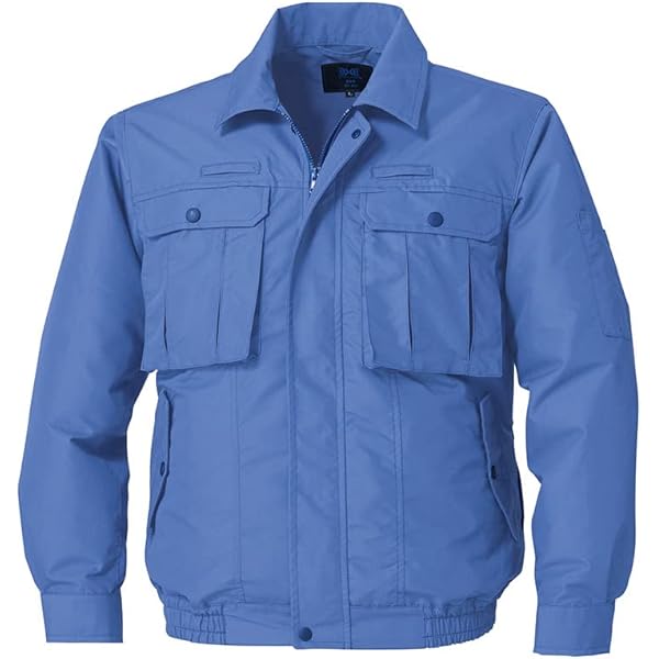 Amazon.co.jp: 長袖ブルゾン 制電ソフトツイル ブルー Lサイズ