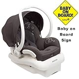 Maxi-Cosi Mico AP Infant Car Seat w Baby on Board Sign - Devoted Black by Maxi-Cosi