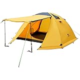 GeerTop 2-4人用 4シーズンテント 二重層構造 PU5000MM 大型 防水 軽量 前室 ファミリー 家族 旅行 バックパック キャンプ ハイキング アウトドア 簡単セットアップ