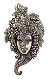 11.75 Inch Grapes on Elaborate Bronze Hued Mask Wall Plaque Decor Gift [並行輸入品]