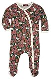 Milkbarn竹Footed Romper "ティールフローラル" 0 – 3 Months