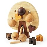 スプソリ 木のおもちゃ 木製ビーズ ひも通し