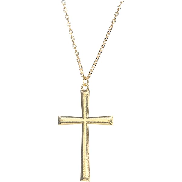 WEBEEDY 3 X Large Gold Plastic Monk Cross For Women And...