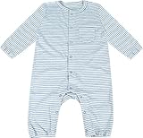 (ポッケポッシュ)Pokke Poche 日本製 ベビー60-90cm ナチュラル長袖カバーオール【2016-0010】 80cm ブルーボーダー