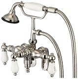 水Creationヴィンテージクラシック調整可能なセンター壁マウントTub Faucet with Down注ぎ口 F6-0018-05-CL 1