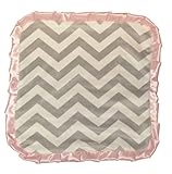 Caught Ya Lookin' Baby Thumb Blanket, Girls Grey and White Chevron by Caught Ya Lookin'