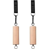 letsgood Wooden Pull Up Climbing Hold Grips - 1 Pair Premium Beech Wood Hand Grips Strengthener Exerciser Training Tools for 