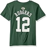 NFL Boys 4 – 7アーロン・ロジャースグリーンベイ・パッカーズMainliner Name & Number半袖Tシャツ、ハンター、ミディアム/ ( 5 – 6 )