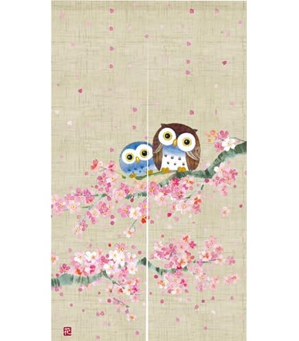 Amazon｜narumikk のれん さくらとうさぎ 暖簾 ノレン 桜 サクラ 兔