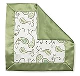 SwaddleDesigns Baby Lovie Security Blanket Kiwi Paisley with Satin Trim [並行輸入品]