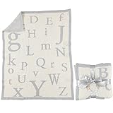 Barefoot Dreams ベアフットドリームズ コージシック ABCブランケット [585] Ocean/ Cream [並行輸入品]