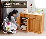 キッチンラック 食器棚 キッチンカウンター キャスター付 キッチン収納カウンター 4列